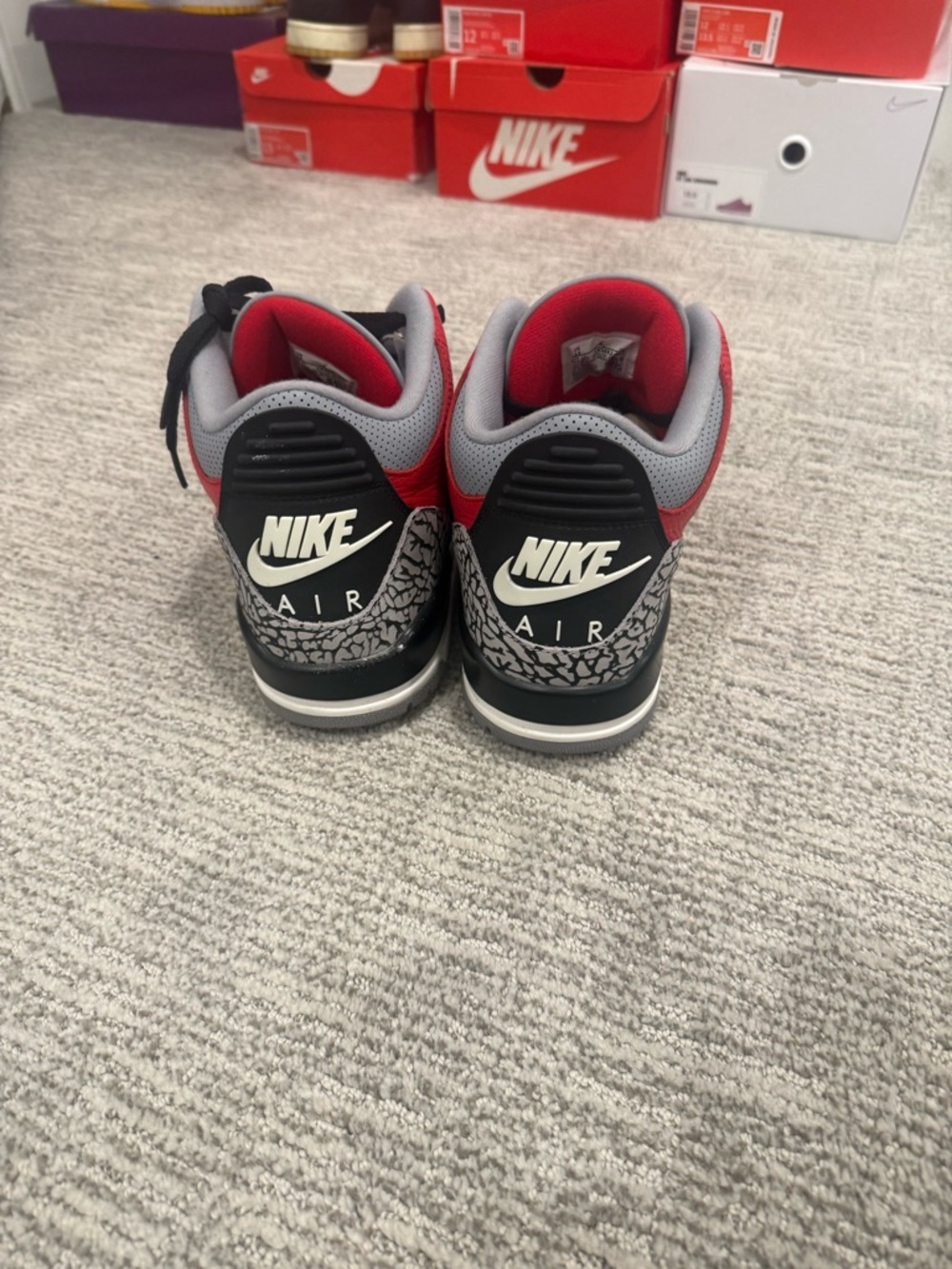 Air Jordan 3 Retro SE “Unite” Fire Red Cement Men’s Size 13 - Picture 4 of 6